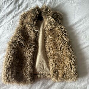 Brown Faux Fur Vest